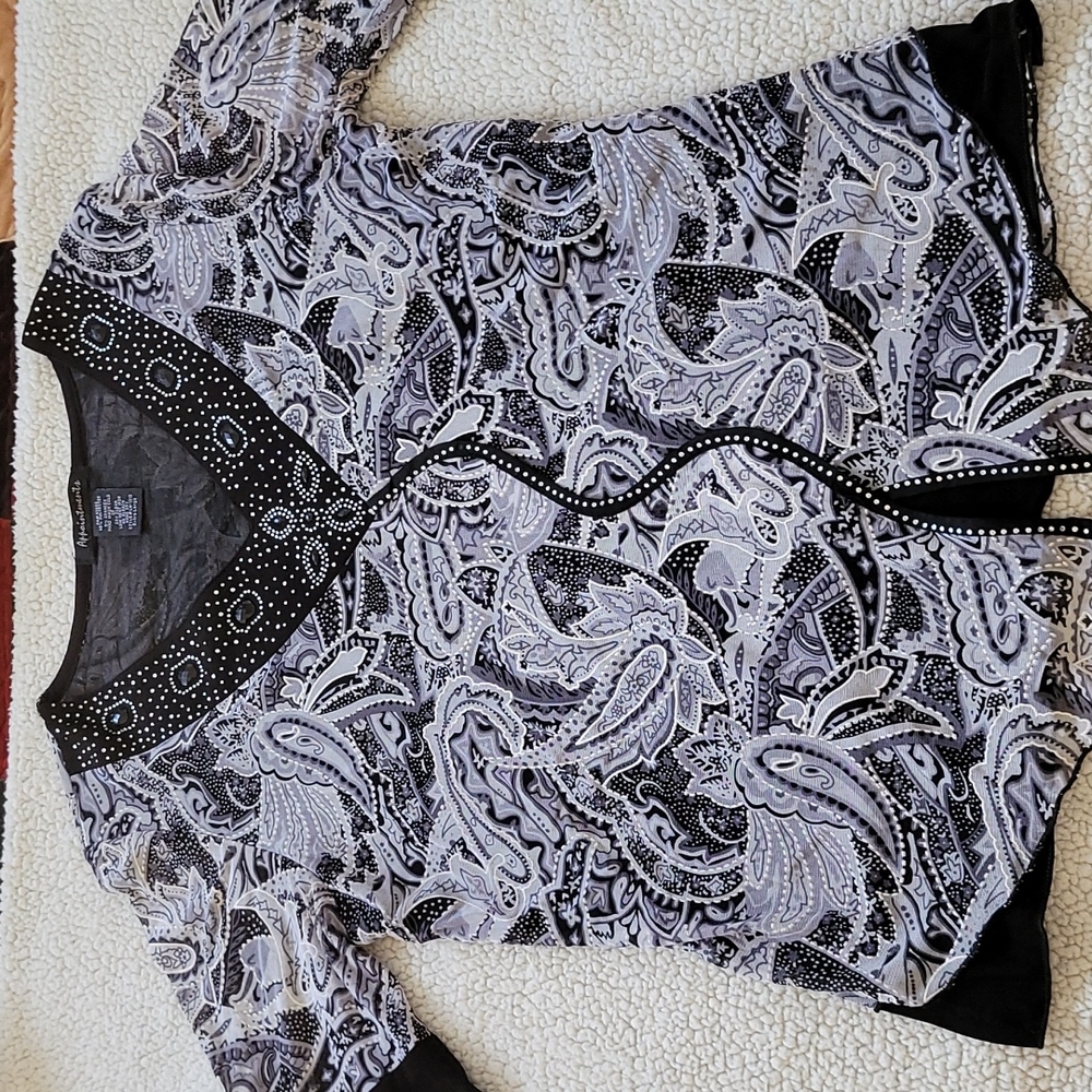 Appointments Women's Black & Silver Top